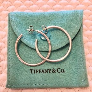 Tiffany & Co Sterling Silver Hoop Earrings